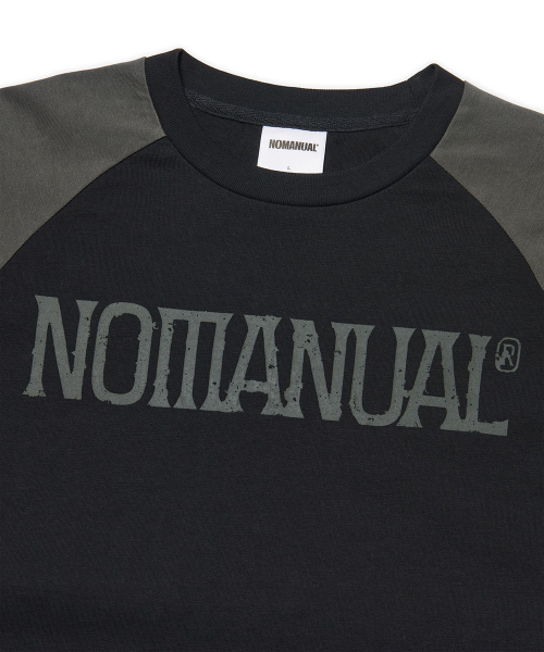 NOMANUAL(NOMANUAL)の「DUO TONE RAGLAN LONG SLEEVE TEE - BLACK(Tシャツ/カットソー・レディース・その他・MEDIUM/LARGE/X-LARGE)」の4枚目の写真