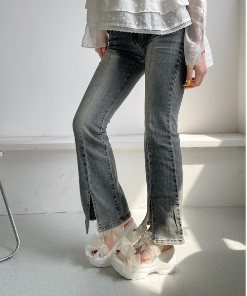 Shoes in Closet(シューズインクローゼット)の「【再入荷】+9.0㎝ 超軽量 厚底 チュールリボン サンダル 5484(サンダル・レディース・ベージュ/ホワイト/ブラック×ブラック・L/LL/M/S)」の12枚目の写真