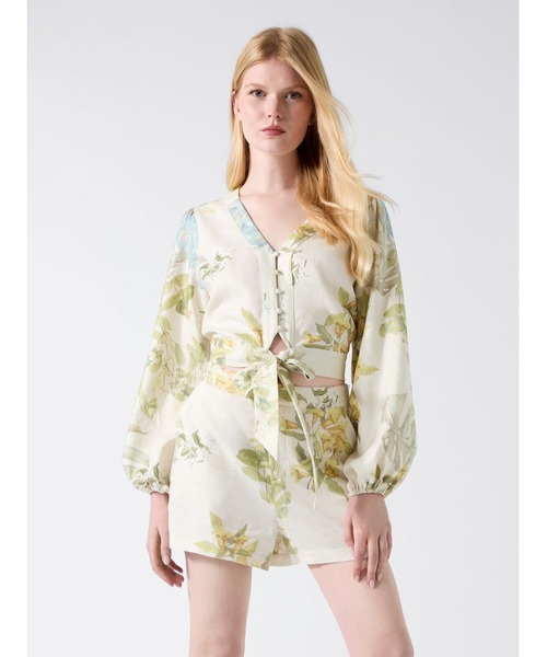 Long Sleeves Shirley Linen Top 長袖 トップス | GUESS(ゲス) JAPAN