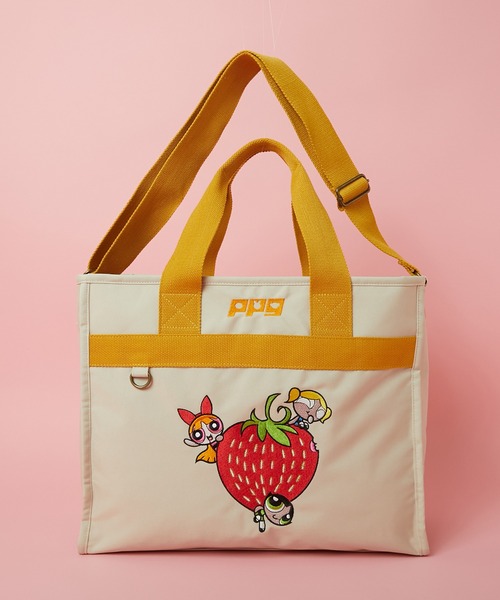 PR01.（ピーアールワン）の「【The Powerpuff Girls / パワーパフ ガールズ】 2WAY バッグ（トートバッグ・レディース・ダークグレー/ベージュ・FREE）」の9枚目の写真