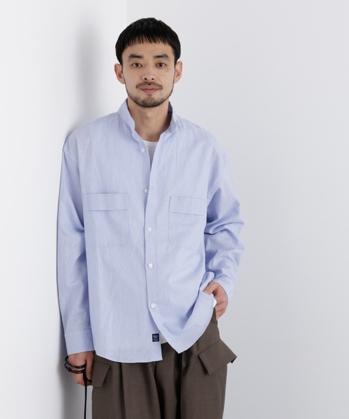 NANO universe(ナノユニバース)の「「FRENCH LINEN」リネンコットンスタンドシャツ(シャツ/ブラウス・メンズ・ライトブルー/ホワイト/ライトピンク/その他1・M/S/L)」の21枚目の写真