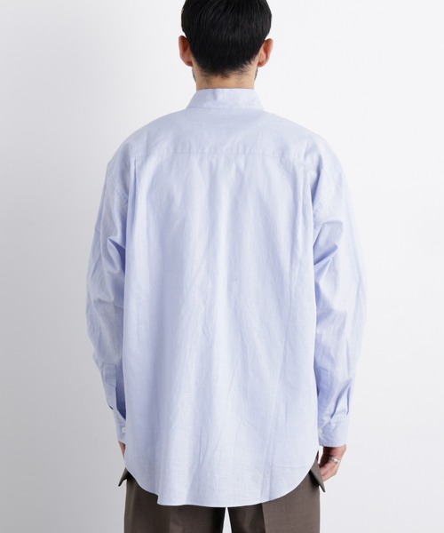 NANO universe(ナノユニバース)の「「FRENCH LINEN」リネンコットンスタンドシャツ(シャツ/ブラウス・メンズ・ライトブルー/ホワイト/ライトピンク/その他1・M/S/L)」の16枚目の写真