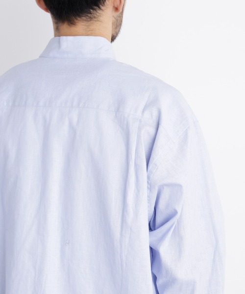 NANO universe(ナノユニバース)の「「FRENCH LINEN」リネンコットンスタンドシャツ(シャツ/ブラウス・メンズ・ライトブルー/ホワイト/ライトピンク/その他1・M/S/L)」の19枚目の写真