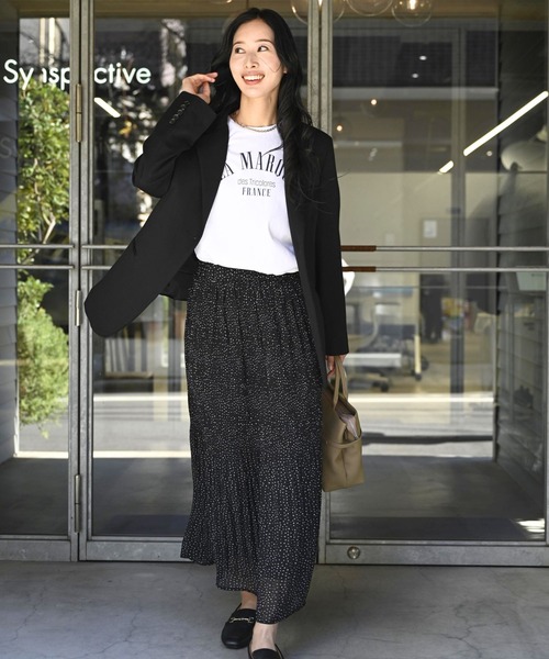 Ehre style(エーレスタイル)の「ヘビロテ決定!気分軽やかにプリーツスカート(スカート・レディース・ブラック/カーキ・FREE)」の6枚目の写真