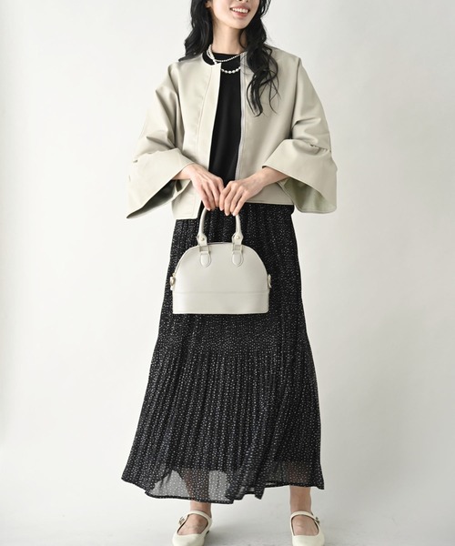 Ehre style(エーレスタイル)の「ヘビロテ決定!気分軽やかにプリーツスカート(スカート・レディース・ブラック/カーキ・FREE)」の9枚目の写真