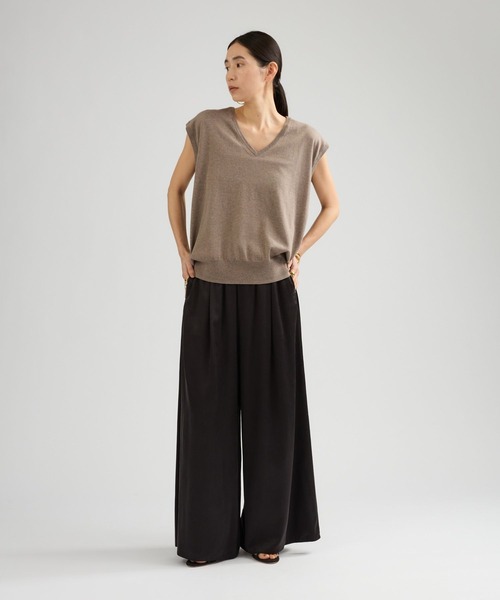 Chaos（カオス）の「Chaos(カオス)/ ◇3/4坪田あさみさんIGLIVE紹介アイテム◇　チュルリーニット（ニット/セーター・レディース・チャコール/モカ・FREE）」の12枚目の写真