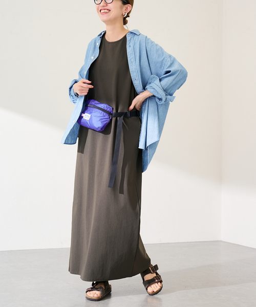 FRAMeWORK（フレームワーク）の「≪新色 / 追加≫トリコットタンクドレス（ワンピース・レディース・チャコールグレー/ブラック・38/36）」の3枚目の写真