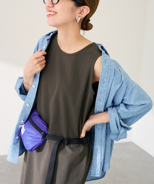 FRAMeWORK（フレームワーク）の「≪新色 / 追加≫トリコットタンクドレス（ワンピース・レディース・チャコールグレー/ブラック・38/36）」の8枚目の写真