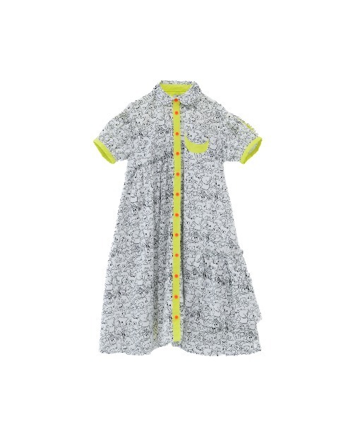 unica(ユニカ)の「manyBearカラフルシャツワンピース(ワンピース・キッズ・ブラック/オフホワイト・XL/L)」の18枚目の写真
