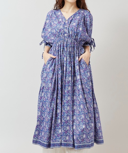 チャイハネ（チャイハネ）の「【チャイハネ】バサンタワンピース（ワンピース・レディース・ブラック/ネイビー/ホワイト・FREE）」の7枚目の写真