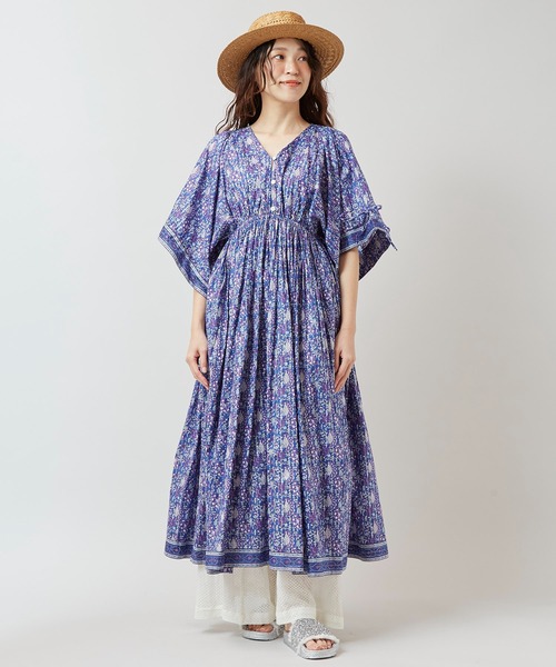 チャイハネ（チャイハネ）の「【チャイハネ】バサンタワンピース（ワンピース・レディース・ブラック/ネイビー/ホワイト・FREE）」の5枚目の写真