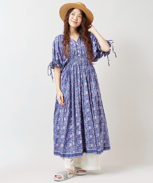 チャイハネ（チャイハネ）の「【チャイハネ】バサンタワンピース（ワンピース・レディース・ブラック/ネイビー/ホワイト・FREE）」の15枚目の写真