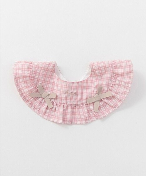 BRANSHES(ブランシェス)の「リボン付きスタイ(スタイ/よだれかけ・キッズ・ライトグリーン/ピンク・FREE)」の1枚目の写真