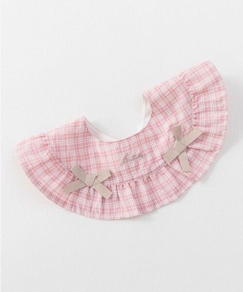 BRANSHES(ブランシェス)の「リボン付きスタイ(スタイ/よだれかけ・キッズ・ライトグリーン/ピンク・FREE)」の3枚目の写真