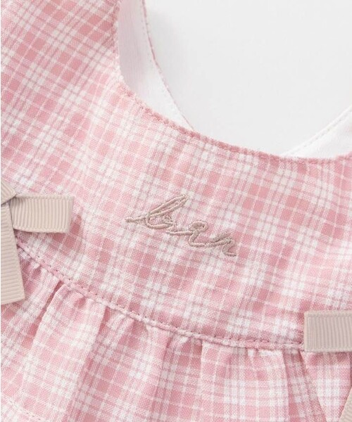 BRANSHES(ブランシェス)の「リボン付きスタイ(スタイ/よだれかけ・キッズ・ライトグリーン/ピンク・FREE)」の4枚目の写真