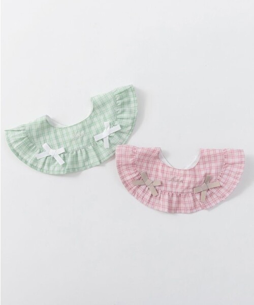 BRANSHES(ブランシェス)の「リボン付きスタイ(スタイ/よだれかけ・キッズ・ライトグリーン/ピンク・FREE)」の7枚目の写真