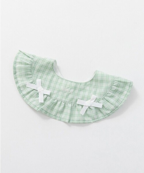 BRANSHES(ブランシェス)の「リボン付きスタイ(スタイ/よだれかけ・キッズ・ライトグリーン/ピンク・FREE)」の8枚目の写真