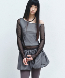 ASYMMETRIC LAYERED LOGO TOP_BLACK