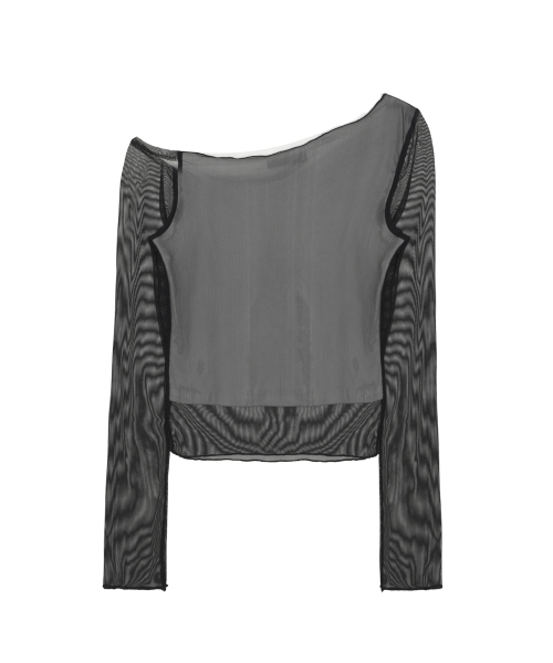 NICK&NICOLE(ニックアンドニコール)の「ASYMMETRIC LAYERED LOGO TOP_BLACK(Tシャツ/カットソー・レディース・その他・FREE)」の5枚目の写真