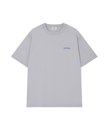 クールコットンサーフィングモーショングラフィックTシャツライトパープル