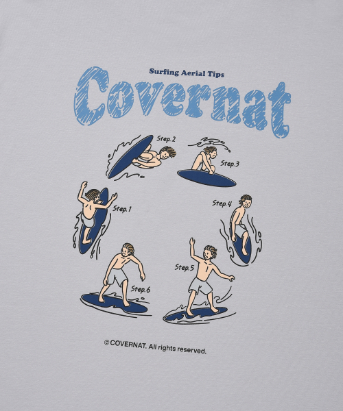 COVERNAT(カバーナット)の「クールコットンサーフィングモーショングラフィックTシャツライトパープル(Tシャツ/カットソー・レディース・その他・SMALL/MEDIUM/LARGE/X-LARGE/XX-LARGE/X-SMALL)」の10枚目の写真