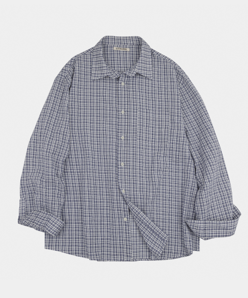 LETTERCOMO(レテルコモ)の「マイルドブラシチェックシャツスカイブルー(シャツ/ブラウス・レディース・その他・MEDIUM/LARGE)」の1枚目の写真