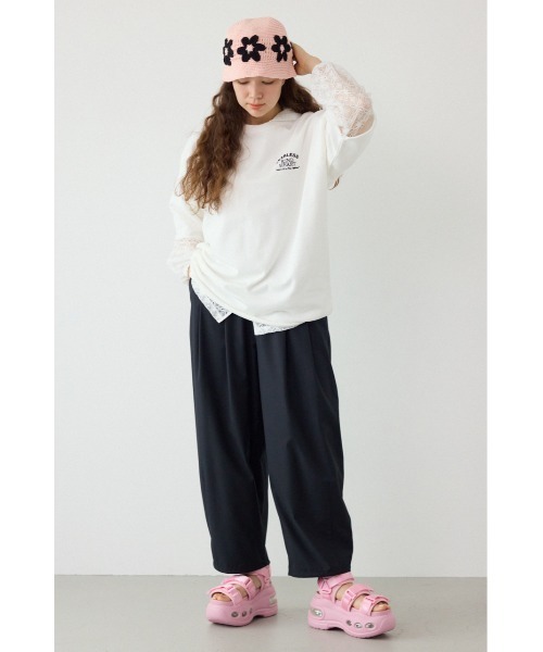 RODEO CROWNS WIDE BOWL（ロデオクラウンズワイドボウル）の「コクーンタックパンツ（スラックス・レディース・グレー/ブラック/ブラウン・SMALL/MEDIUM）」の7枚目の写真