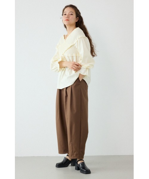 RODEO CROWNS WIDE BOWL（ロデオクラウンズワイドボウル）の「コクーンタックパンツ（スラックス・レディース・グレー/ブラック/ブラウン・SMALL/MEDIUM）」の12枚目の写真