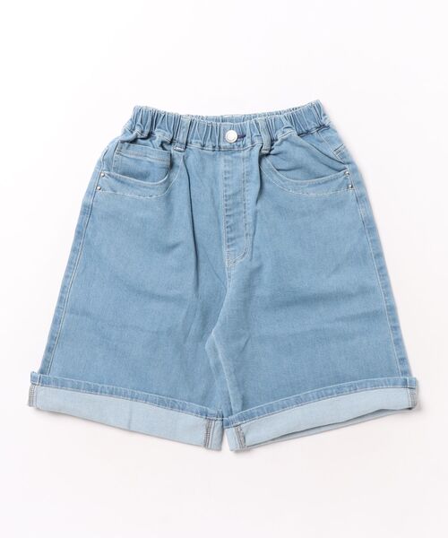 L.COPECK(エルコペック)の「デニムキュロット(デニムパンツ・キッズ・ネイビー/ブルー系1・150cm/160cm)」の2枚目の写真