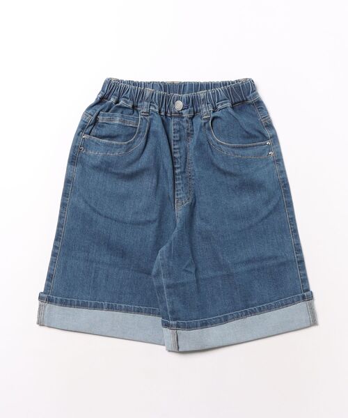 L.COPECK(エルコペック)の「デニムキュロット(デニムパンツ・キッズ・ネイビー/ブルー系1・150cm/160cm)」の1枚目の写真