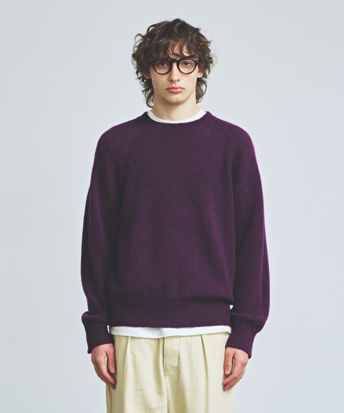 KNITTED(ニッティド)の「シェギドック ウール100% ラウンドニット PURPLE(ニット/セーター・レディース・その他・MEDIUM/LARGE/X-LARGE)」の2枚目の写真