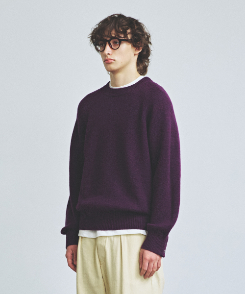 KNITTED(ニッティド)の「シェギドック ウール100% ラウンドニット PURPLE(ニット/セーター・レディース・その他・MEDIUM/LARGE/X-LARGE)」の3枚目の写真