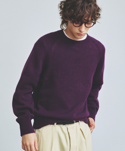 KNITTED(ニッティド)の「シェギドック ウール100% ラウンドニット PURPLE(ニット/セーター・レディース・その他・MEDIUM/LARGE/X-LARGE)」の9枚目の写真