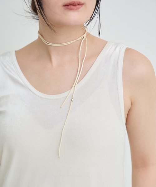 IENA LA BOUCLE（イエナラブークル）の「IENA LA BOUCLE トリアセベロアタンクワンピース（ワンピース・レディース・ホワイト/ブラック・38/36）」の13枚目の写真