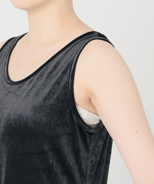 IENA LA BOUCLE（イエナラブークル）の「IENA LA BOUCLE トリアセベロアタンクワンピース（ワンピース・レディース・ホワイト/ブラック・38/36）」の18枚目の写真