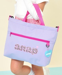 ANAP kids（アナップキッズ）の「ヒョウ柄 ロゴ 2way トートバッグ（トートバッグ）」