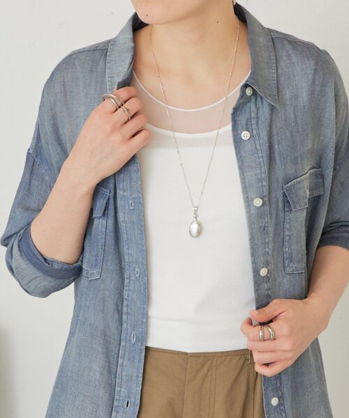 BEARDSLEY（ビアズリー）の「シアーコンビタンクトップ（キャミソール・レディース・ブラック/ホワイト/ライトグレー・FREE）」の4枚目の写真