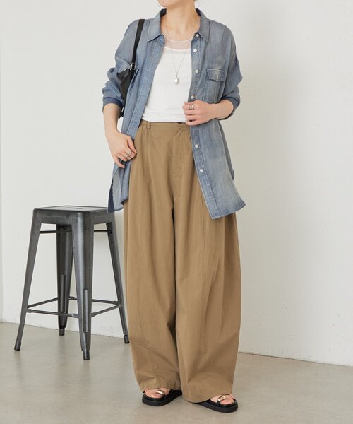 BEARDSLEY（ビアズリー）の「シアーコンビタンクトップ（キャミソール・レディース・ブラック/ホワイト/ライトグレー・FREE）」の13枚目の写真