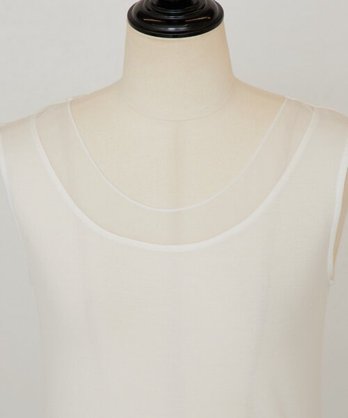 BEARDSLEY（ビアズリー）の「シアーコンビタンクトップ（キャミソール・レディース・ブラック/ホワイト/ライトグレー・FREE）」の20枚目の写真