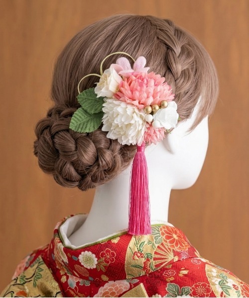 gossip！ロサンゼルス（ゴシップロサンゼルス）の「髪飾り ヘアスティック  アメリカンフラワー（和装小物・レディース・グリーン/ピンク/イエロー/レッド・FREE）」の16枚目の写真