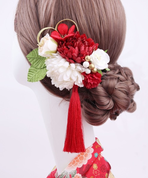 gossip！ロサンゼルス（ゴシップロサンゼルス）の「髪飾り ヘアスティック  アメリカンフラワー（和装小物・レディース・グリーン/ピンク/イエロー/レッド・FREE）」の14枚目の写真