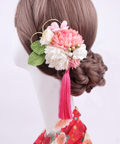 gossip！ロサンゼルス（ゴシップロサンゼルス）の「髪飾り ヘアスティック  アメリカンフラワー（和装小物・レディース・グリーン/ピンク/イエロー/レッド・FREE）」の12枚目の写真