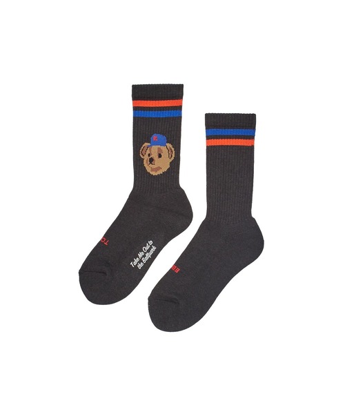 ROSTER SOX（ロスターソックス）の「(ROSTER SOX)TEAM BEAR（ソックス/靴下・レディース・ブラック/ホワイト・ONE SIZE）」の6枚目の写真