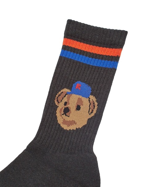 ROSTER SOX（ロスターソックス）の「(ROSTER SOX)TEAM BEAR（ソックス/靴下・レディース・ブラック/ホワイト・ONE SIZE）」の8枚目の写真