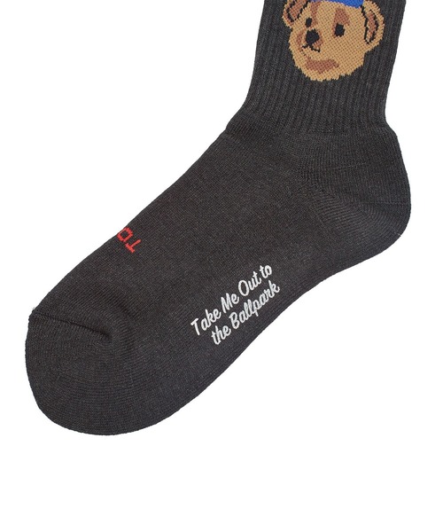 ROSTER SOX（ロスターソックス）の「(ROSTER SOX)TEAM BEAR（ソックス/靴下・レディース・ブラック/ホワイト・ONE SIZE）」の9枚目の写真