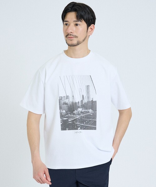 ABAHOUSE GRAY（アバハウスグレイ）の「【CITY PHOTO】 半袖Tシャツ（Tシャツ/カットソー・メンズ・その他1/その他3/その他2・46/48）」の3枚目の写真