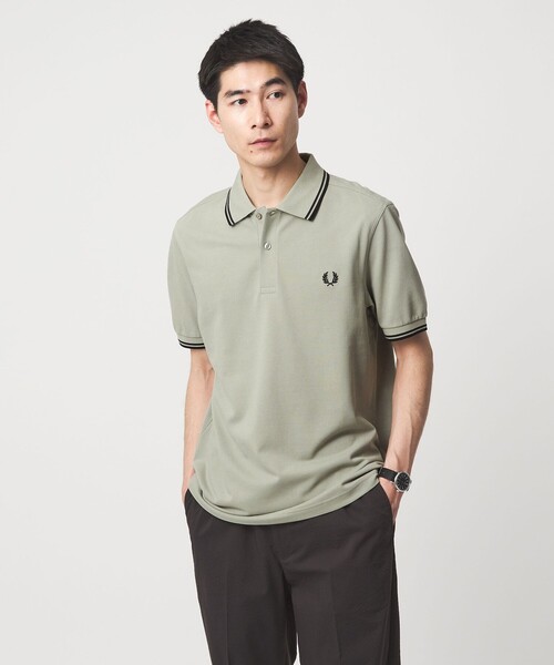 FRED PERRY(フレッドペリー)の「<FRED PERRY>ツインティップ ポロシャツ(Tシャツ/カットソー・メンズ・オフホワイト/ナチュラル/ブラック/オリーブ/ワイン/ケリーグリーン/ネイビー/ダークグレー/その他2/その他1・M/L/XL)」の5枚目の写真