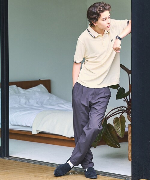 FRED PERRY(フレッドペリー)の「<FRED PERRY>ツインティップ ポロシャツ(Tシャツ/カットソー・メンズ・オフホワイト/ナチュラル/ブラック/オリーブ/ワイン/ケリーグリーン/ネイビー/ダークグレー/その他2/その他1・M/L/XL)」の13枚目の写真
