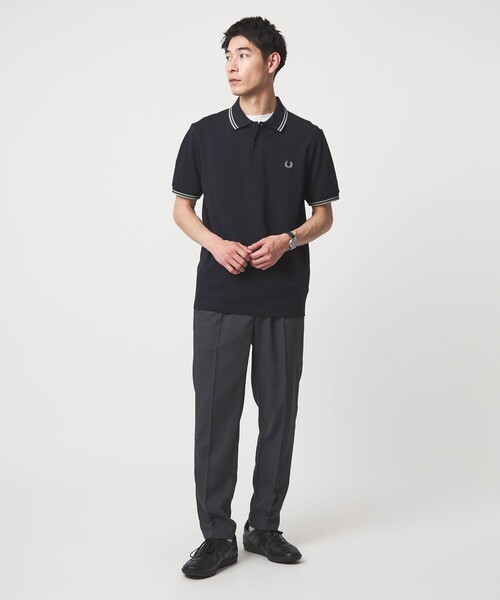 FRED PERRY(フレッドペリー)の「<FRED PERRY>ツインティップ ポロシャツ(Tシャツ/カットソー・メンズ・オフホワイト/ナチュラル/ブラック/オリーブ/ワイン/ケリーグリーン/ネイビー/ダークグレー/その他2/その他1・M/L/XL)」の19枚目の写真