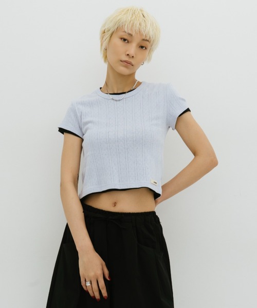 HANNE（アン）の「アイレットコンパクトTEE（Tシャツ/カットソー・レディース・レッド/ホワイト・FREE）」の22枚目の写真